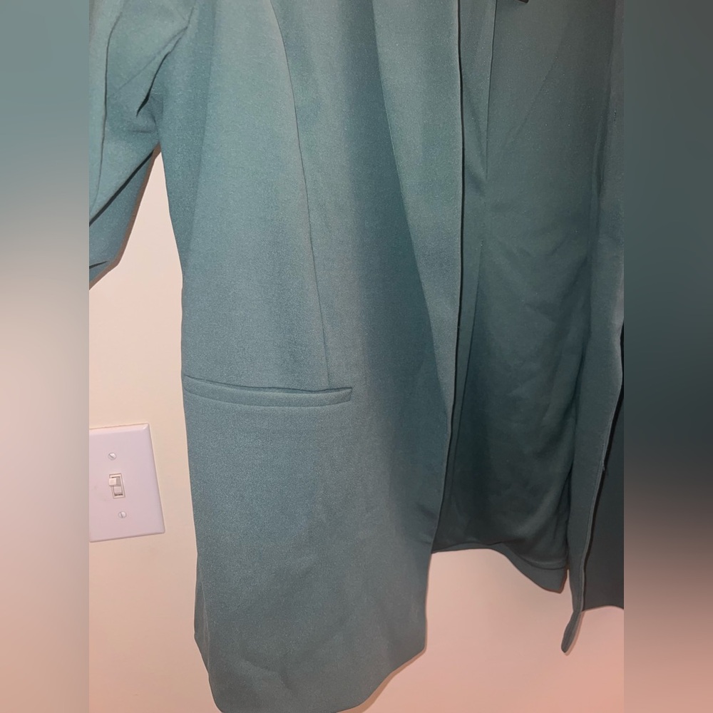 Fashion Nova The Celine Blazer Sage Green Open Front‎ Jacket – Size 2X NWT - Picture 5 of 9
